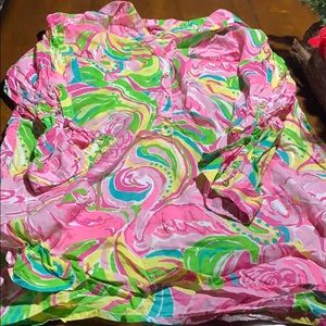 Lilly Pulitzer swimsuit coverup.